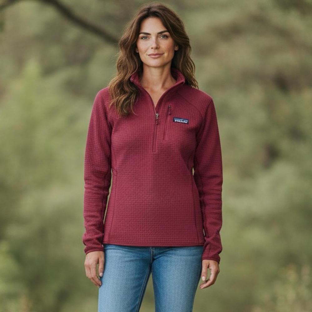 Patagonia R1 Fleece polartec Pullover red craft large
